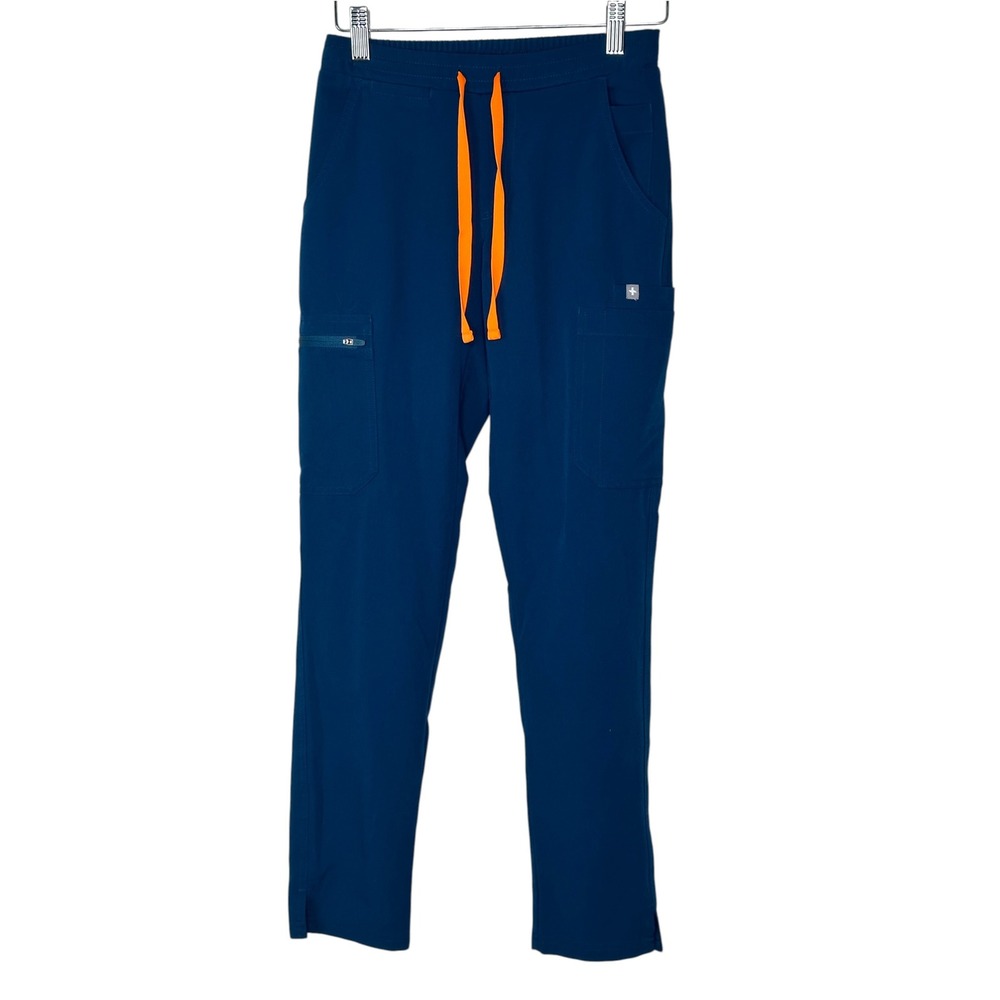 FIGS Kade Scrub Pants XXS Deep Reef Blue Skinny Cargo Technical Collection